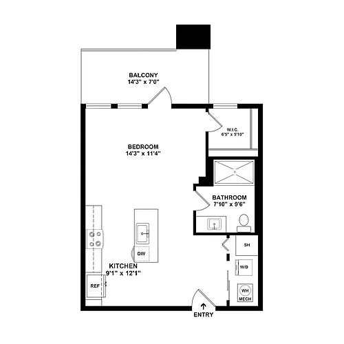 Floor plan 1C