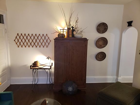 Armoire for storage with extra linens included