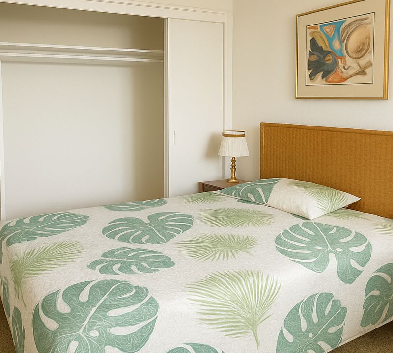 1st Bedroom (if 2 bedroom) or 2nd (if 3 bedroom) has a view of the ocean