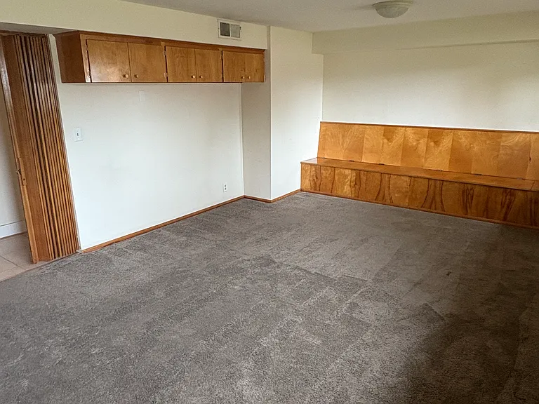 Built in bench seats with storage