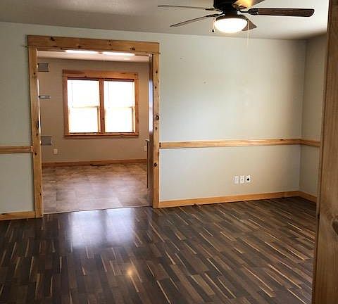 View through living room into kitchen