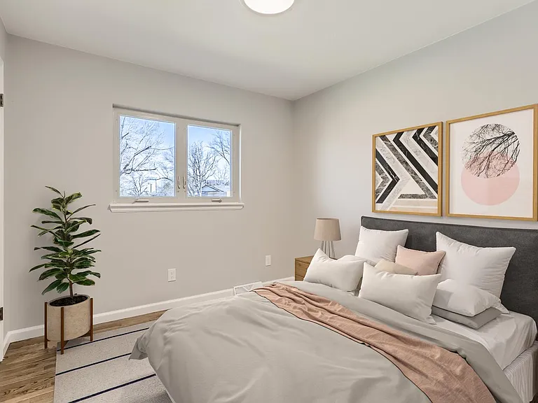 Bedroom 3. This image shows a virtually furnished space. Bedrooms come unfurnished.