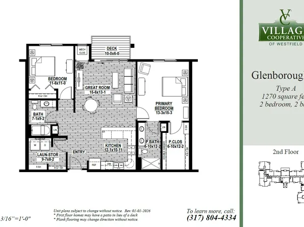 Glenborough-A (Handicap Adaptable) Plan, Village Cooperative of Westfield (Active Adults 62+)
