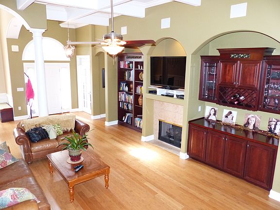 Living room looking at entry
