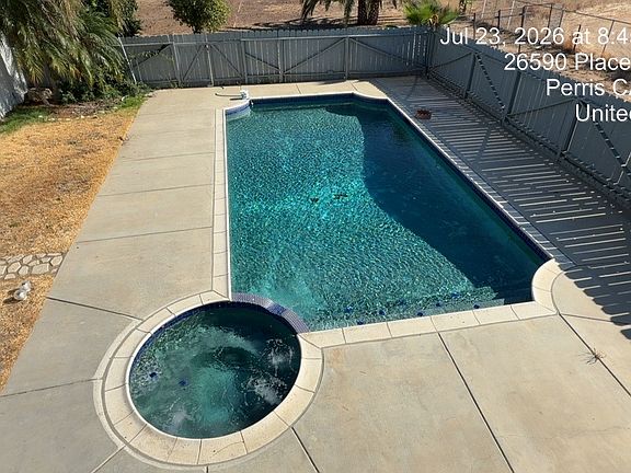 In ground pool and spa