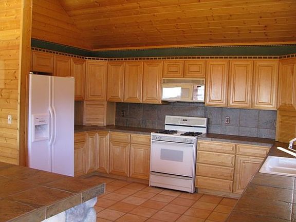 Wood Grain Cabinets in Kitchen