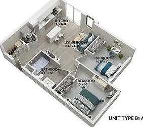 B1A - 661 Sq. Ft. B1A - 661 Sq. Ft.