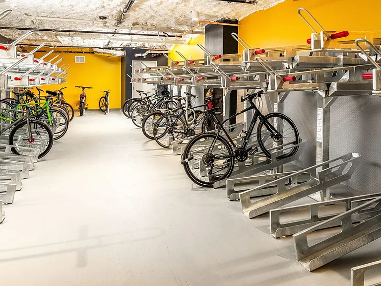 On-site bike storage room