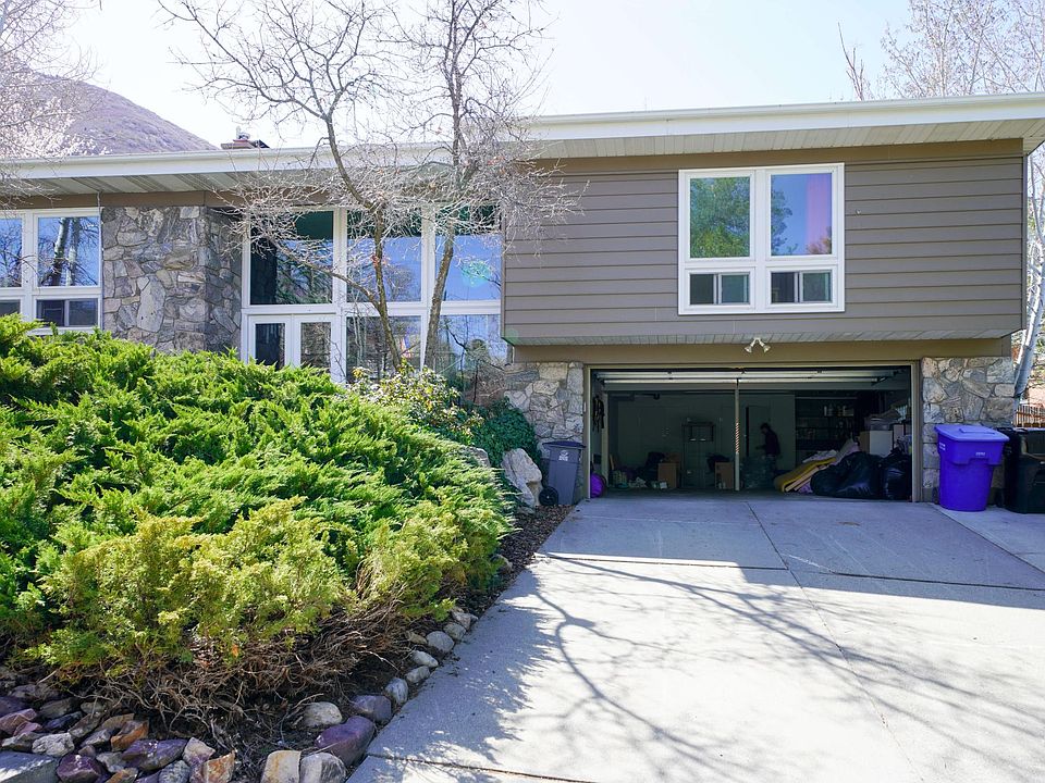 Front of house. Two car garage