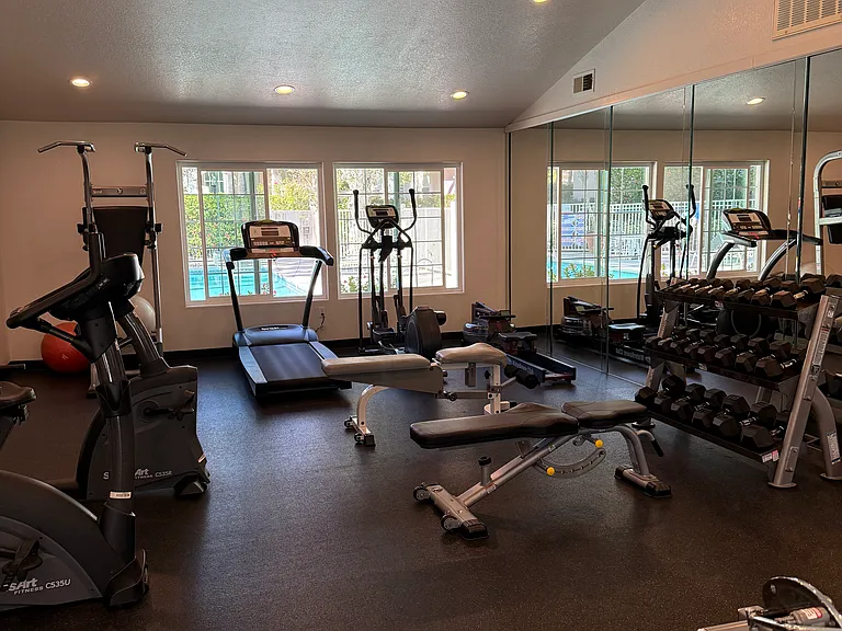 Condominium gym.