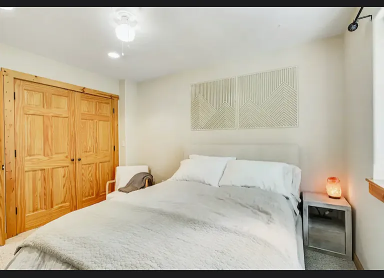 3rd bedroom with views of the double door closet