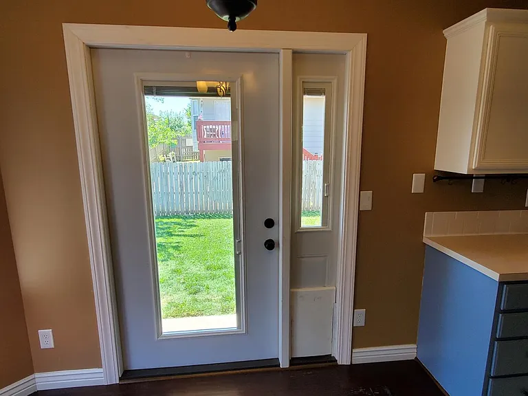 Back door, built-in doggy door