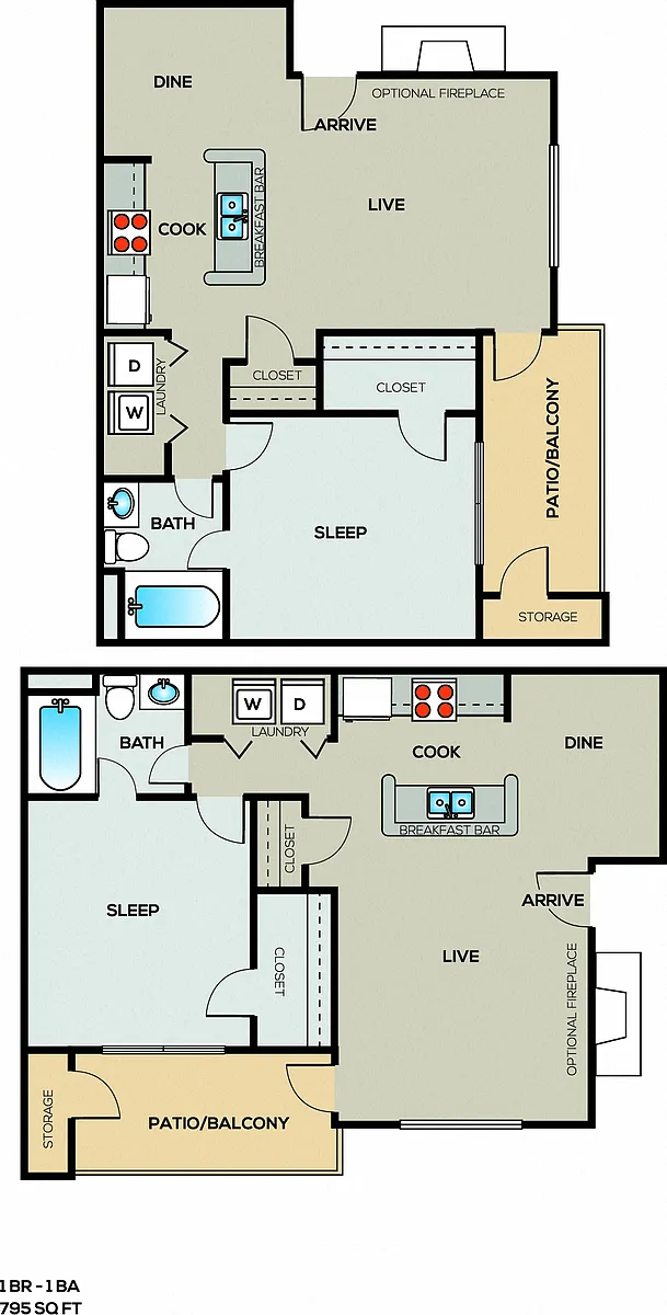 Floor plan 1B