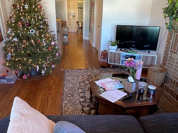 Living looking into dining and breakfast all the way to bathroom