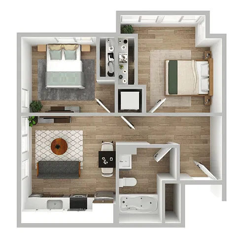 Floor plan Two-Bedroom
