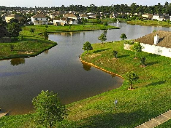 Neighborhood pond view, which sits nicely in front of the house