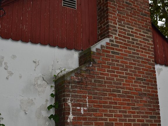 Chimney and siding