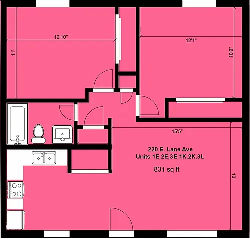Floor plan Apt- 2E