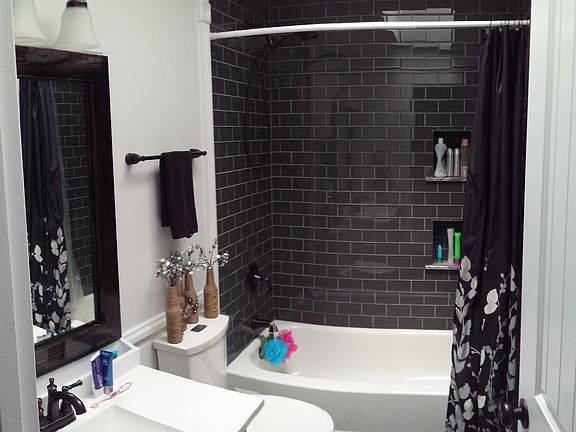Bathroom with glass tile