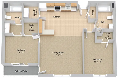 Floor plan Two Bedroom