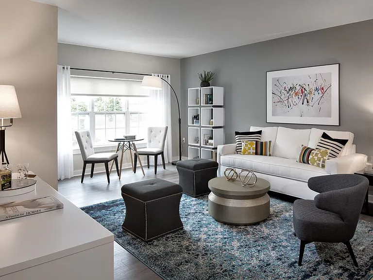 Avalon Package living room with hard surface flooring
