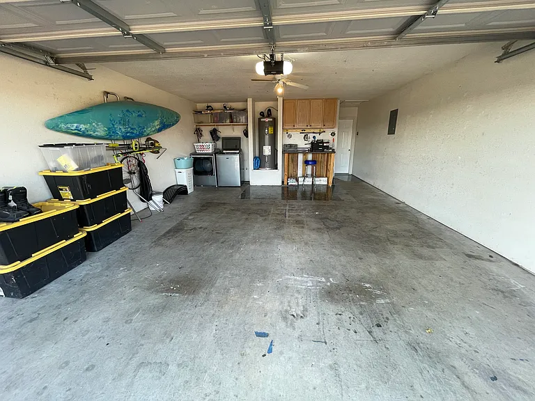 2-car garage with laundry area