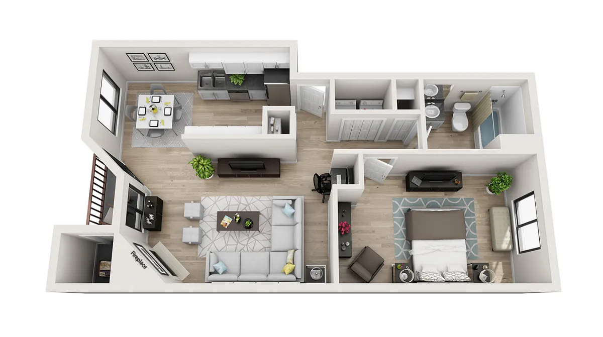 Floor plan 1X1