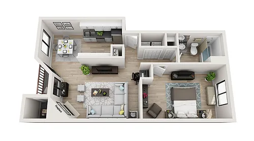 Floor plan 1X1