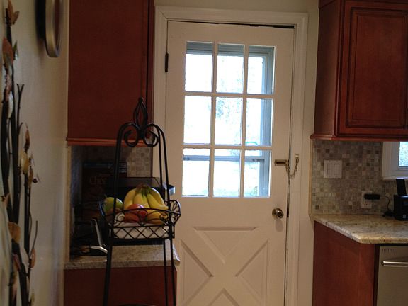 Back door to large backyard