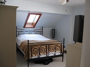 Bedroom with skylight