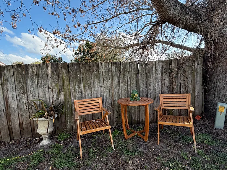 Private outside patio