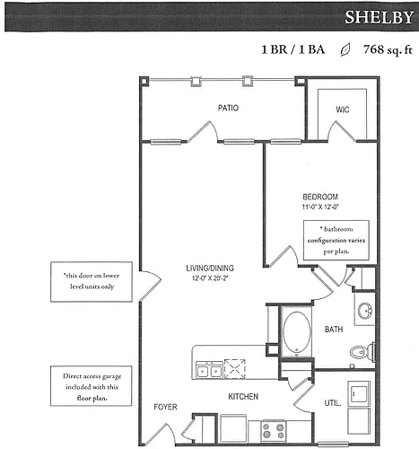 Floor plan Shelby