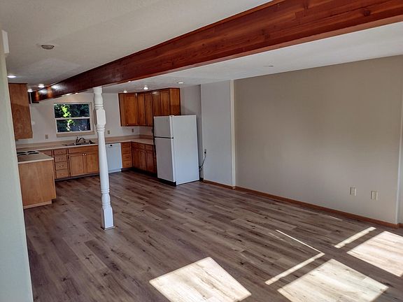 view of kitchen from entry way.