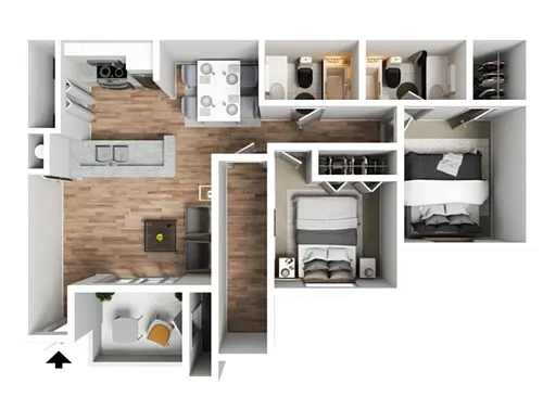Floor plan 2 X 2 A