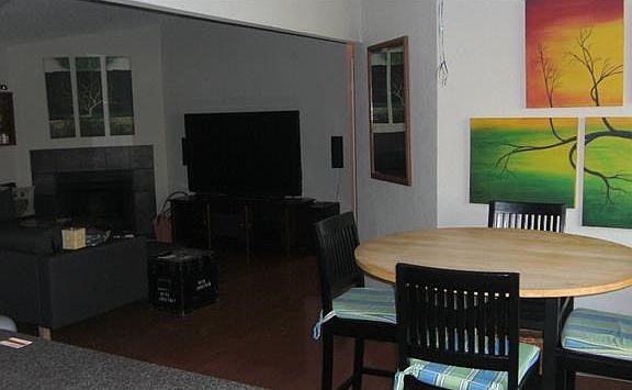 Breakfast nook open to family