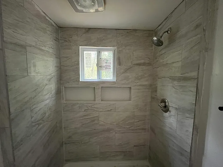 Stand up shower in master bedroom