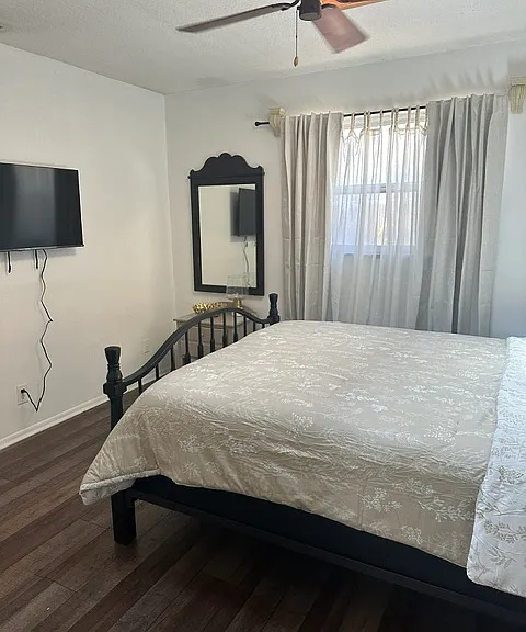 Master bedroom with skylight above