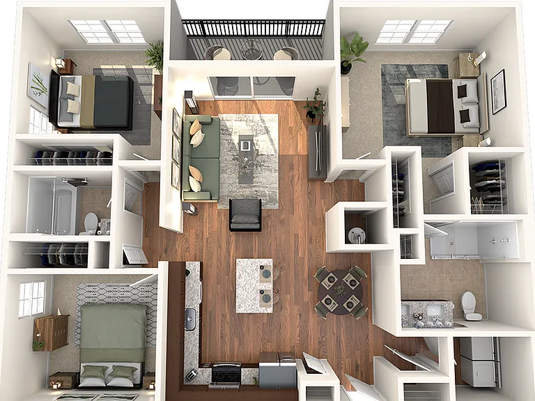 3 bed 3 bed