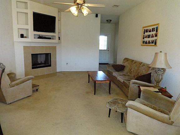 A cozy living room is ideal for visiting with family and friends.