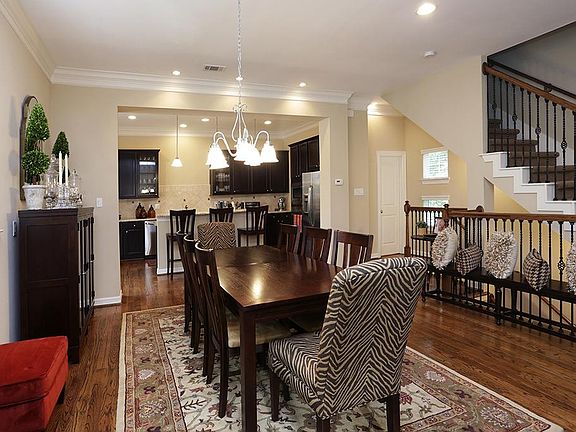 View from dining area to kitchen.