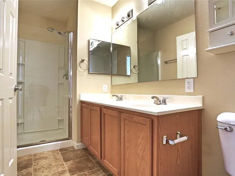 Separate shower in primary bathroom