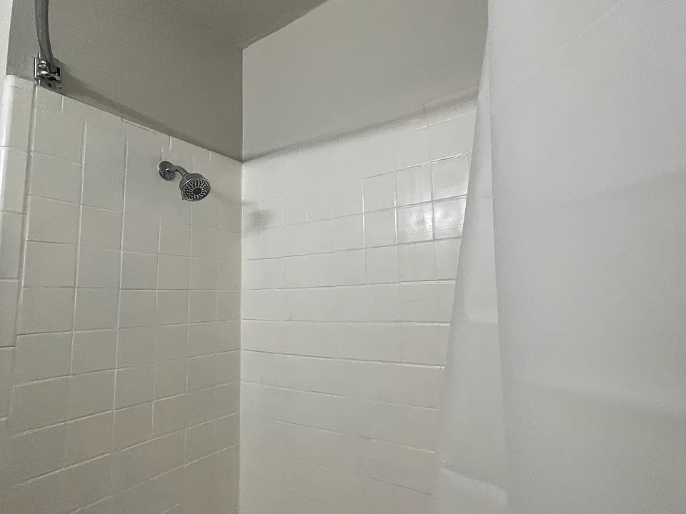 Tiled shower and tub
