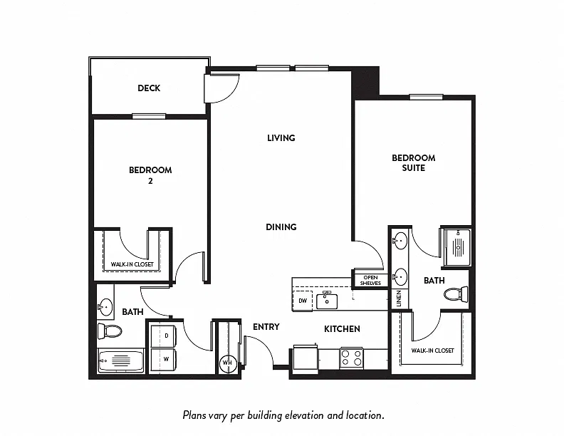 Floor plan 2 Bed 2 Bath C9