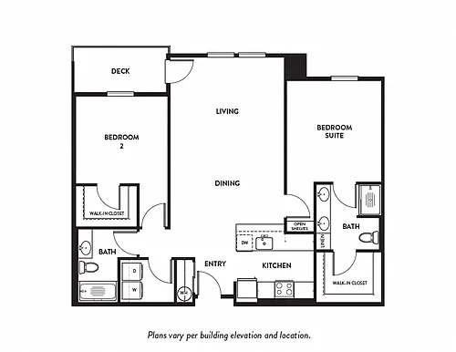 Floor plan 2 Bed 2 Bath C9