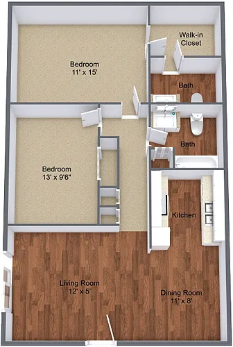 Floor plan Two Bedroom