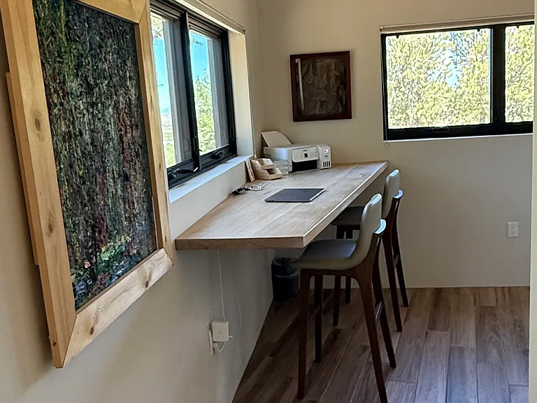 Entry to quiet office with lots of windows