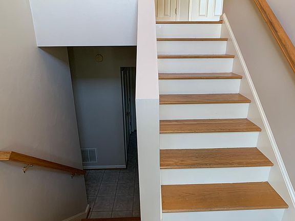 Split stairway at house entrance