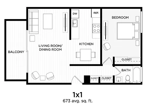 Floor plan 1X1