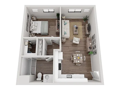 Floor plan One Bedroom A
