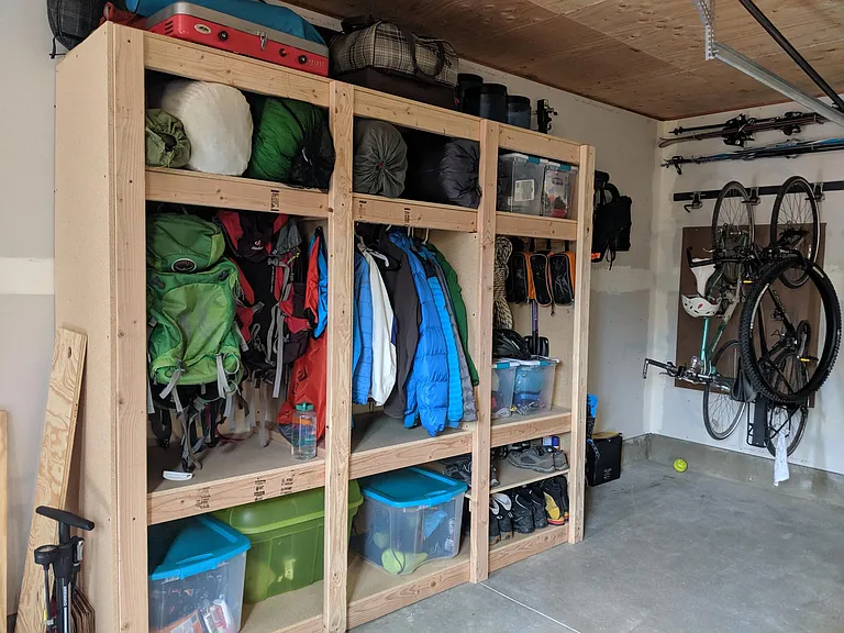 Garage: gear shelves